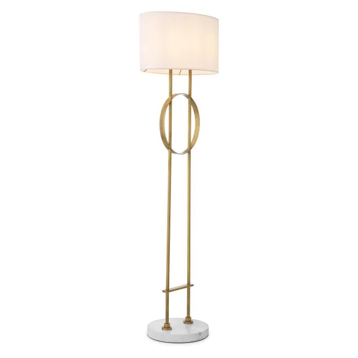 Kaiser Floor Lamp - Antique Brass & White Marble - Eichholtz - Luxury Lighting BoutiqueFloor LampEichholtz