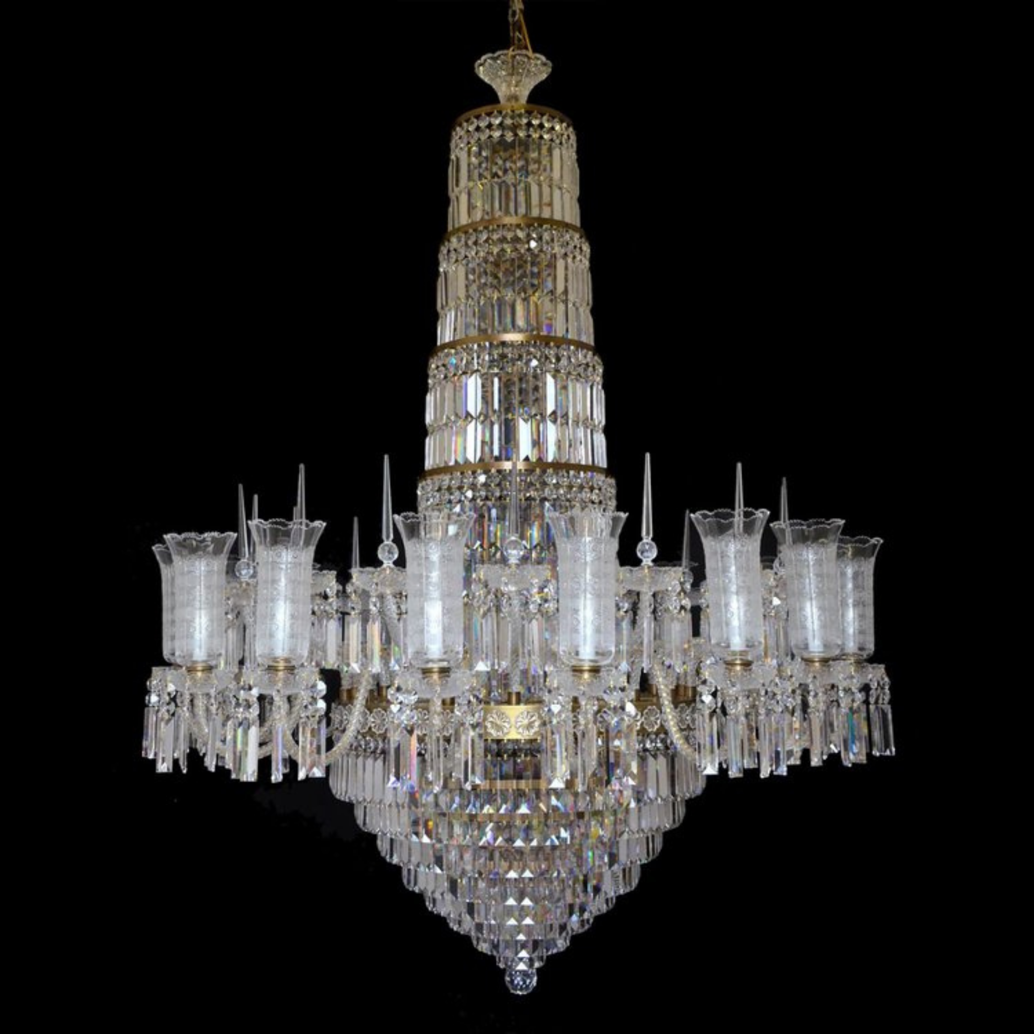 Lances 32 Crystal Glass Chandelier - Wranovsky - Luxury Lighting Boutique