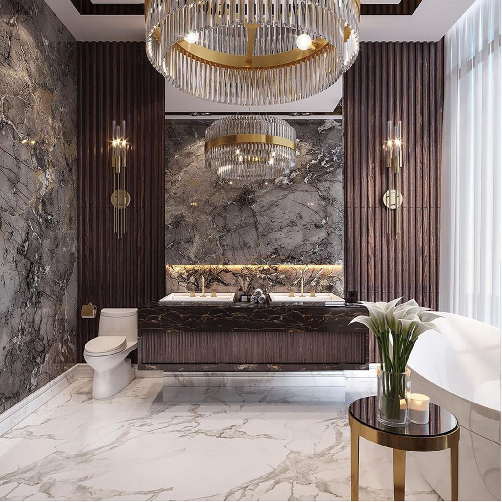 Liberty 24 Light Crystal Modern Chandelier - Luxxu - Luxury Lighting Boutique