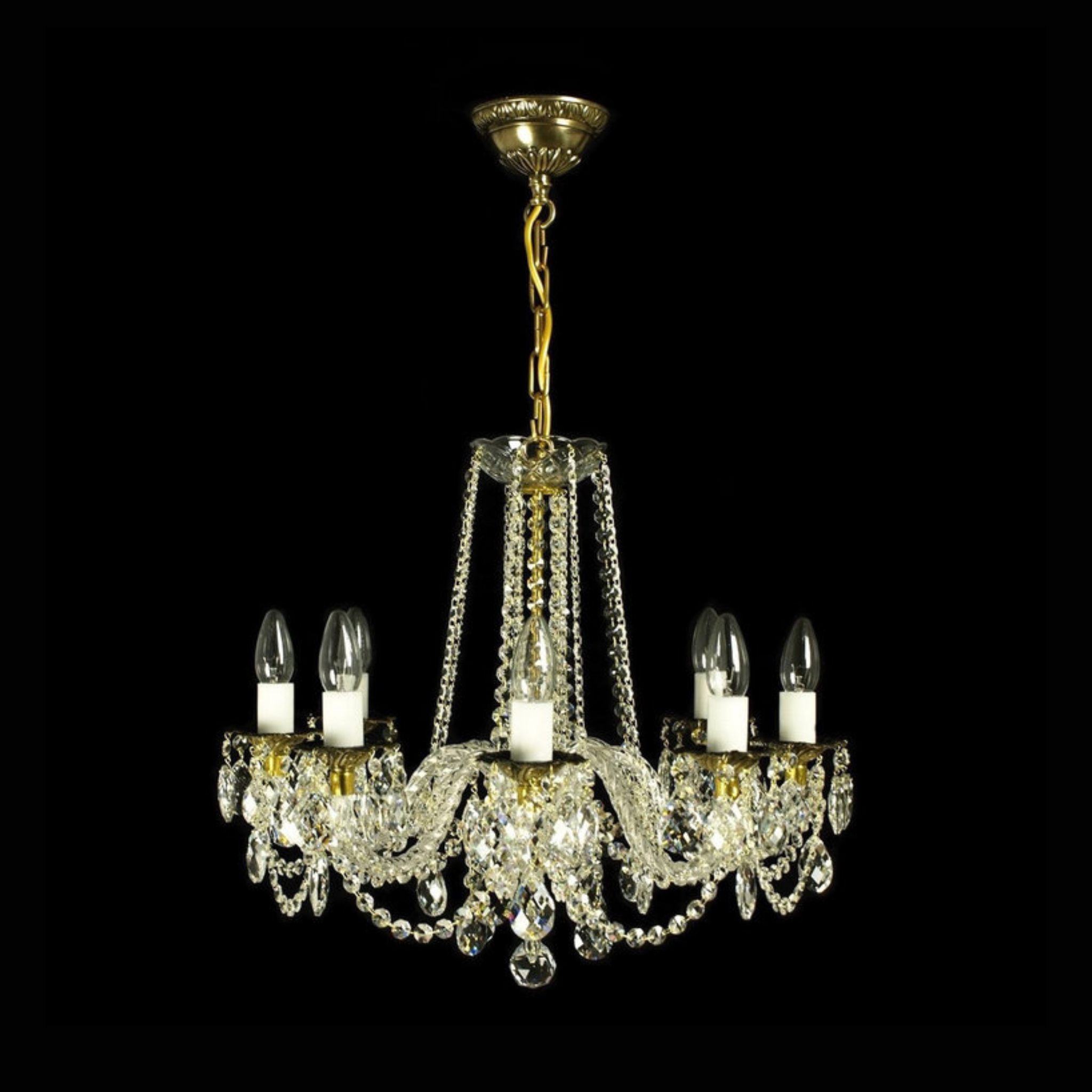 Libra 8 Crystal Glass Chandelier - Wranovsky - Luxury Lighting Boutique