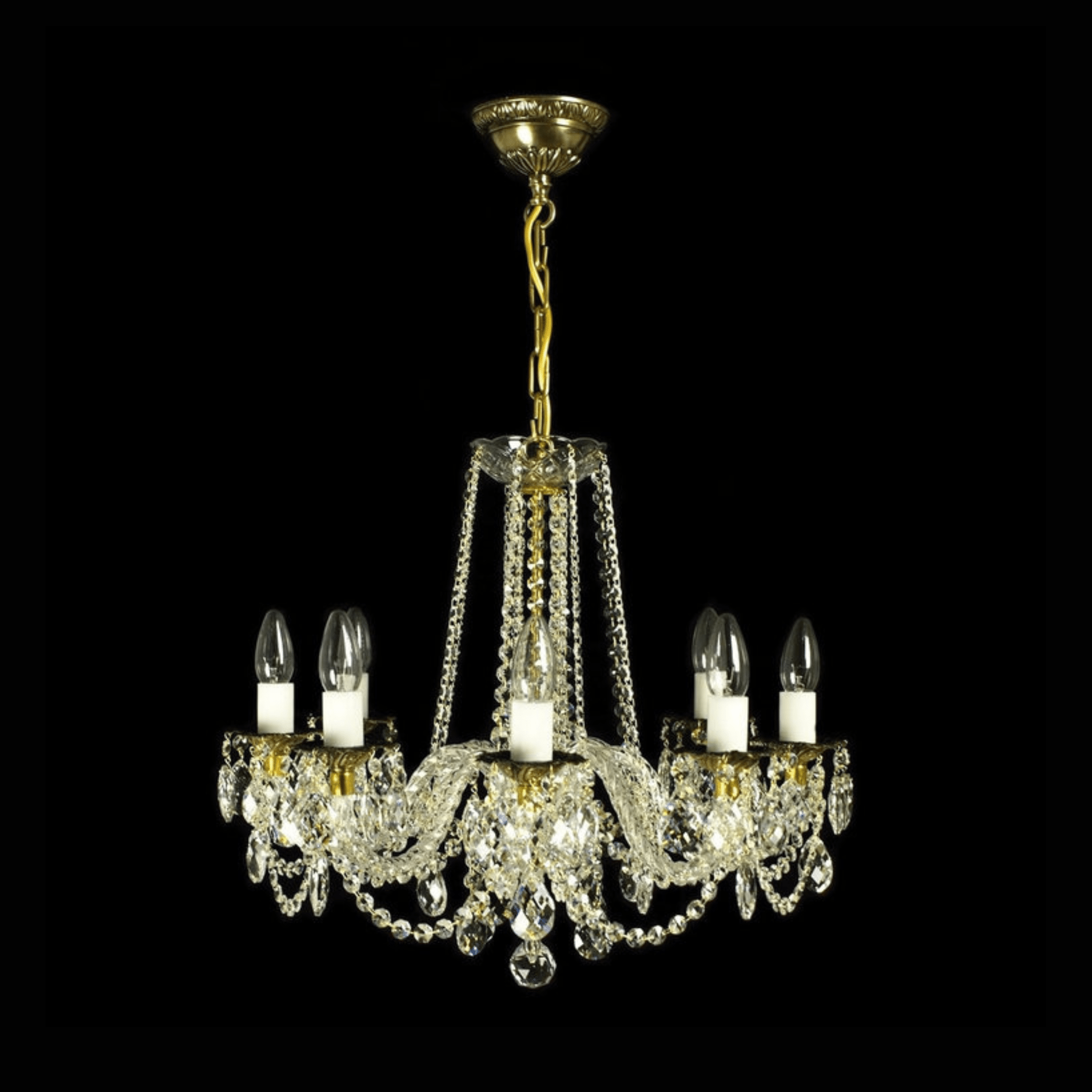 Libra 8 Crystal Glass Chandelier - Wranovsky - Luxury Lighting BoutiqueTraditional Crystal ChandeliersWranovsky