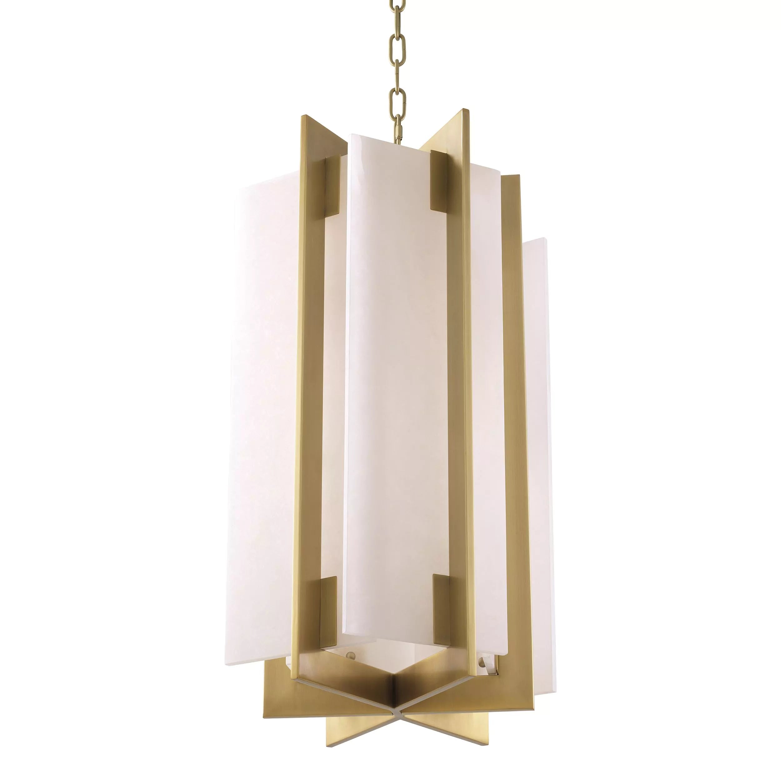 Lugano Modern Brass Chandelier - (Antique Brass Finish | Alabaster) - Eichholtz - Luxury Lighting Boutique