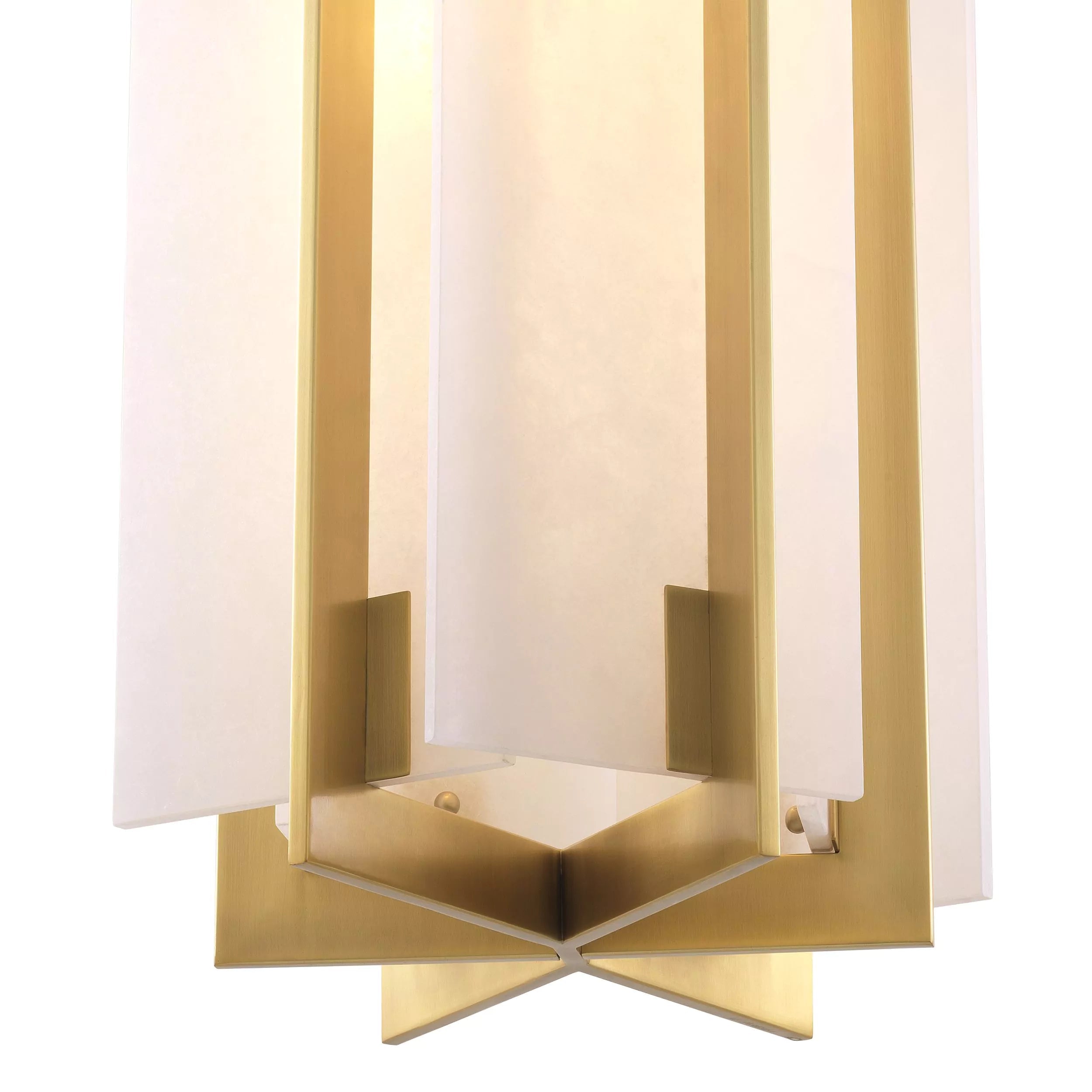 Lugano Modern Brass Chandelier - (Antique Brass Finish | Alabaster) - Eichholtz - Luxury Lighting Boutique