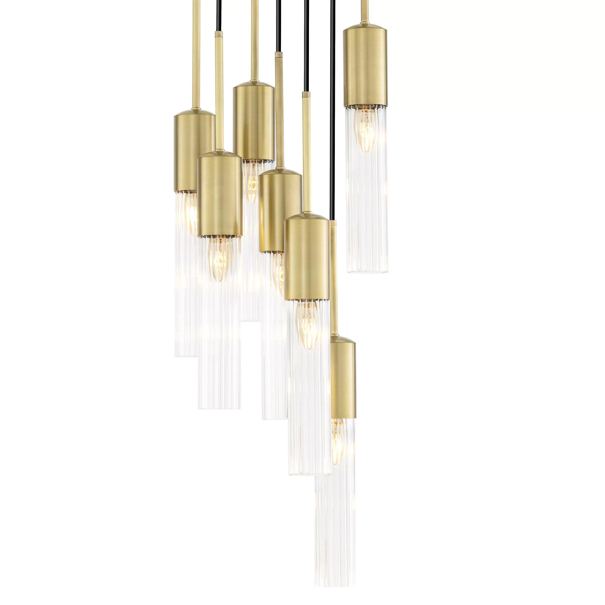 Lulu Chandelier (Antique Brass/Clear Glass) - Eichholtz - Luxury Lighting Boutique