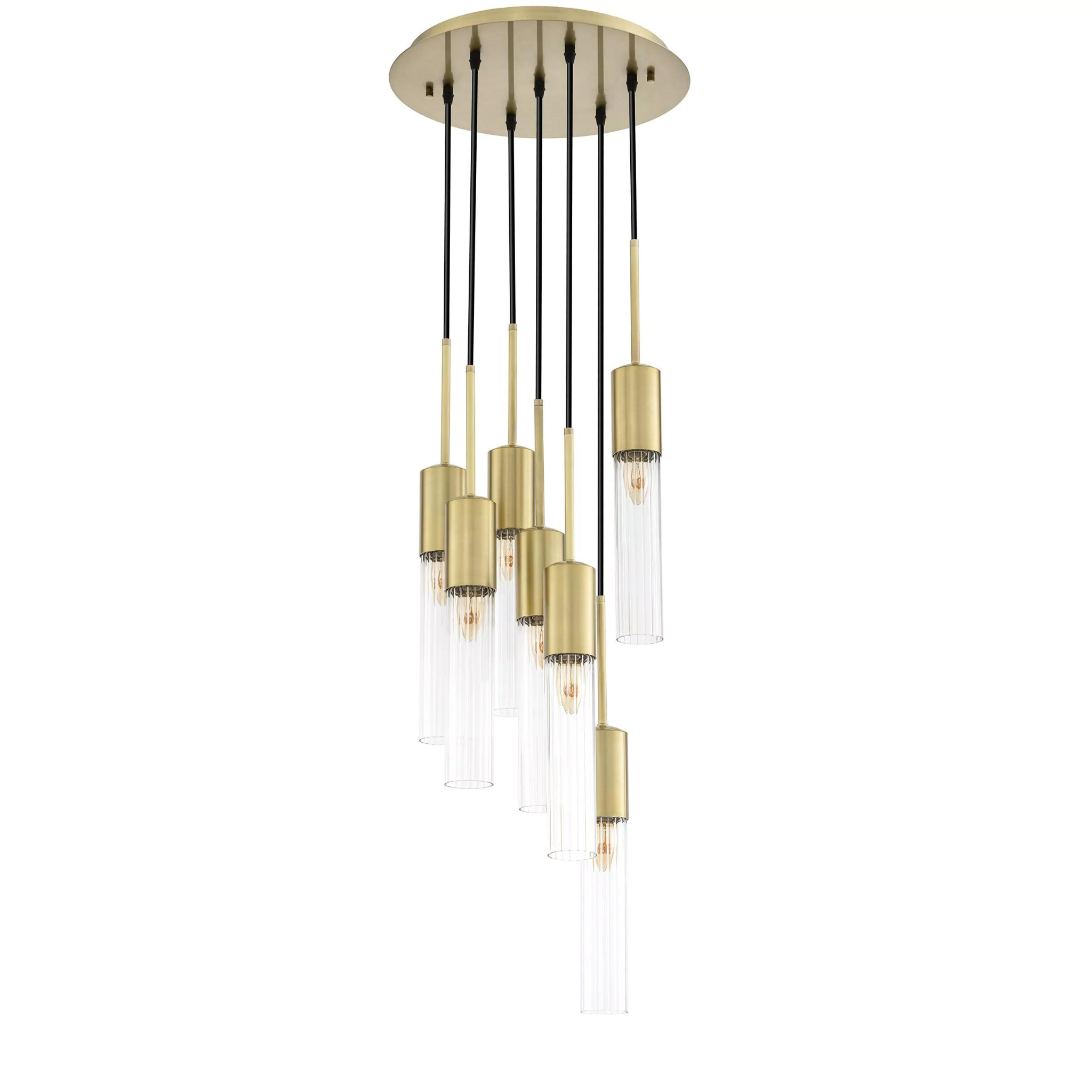Lulu Chandelier (Antique Brass/Clear Glass) - Eichholtz - Luxury Lighting Boutique
