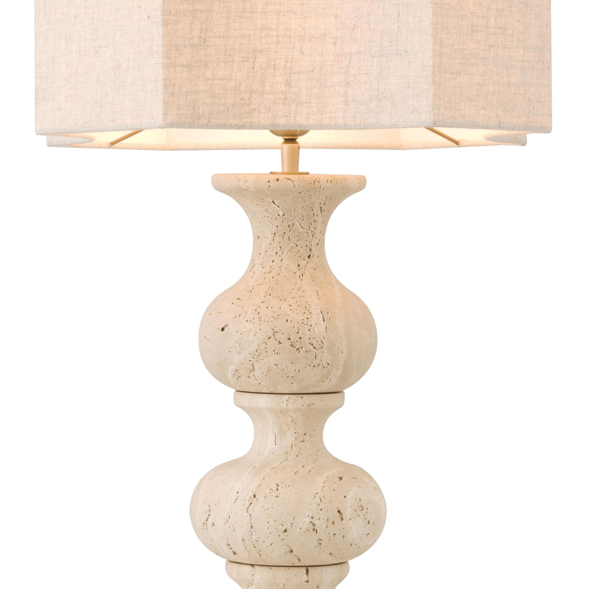 Mabel Table Lamp - Crackled White | Travertine - Eichholtz - Luxury Lighting BoutiqueTable LampEichholtz
