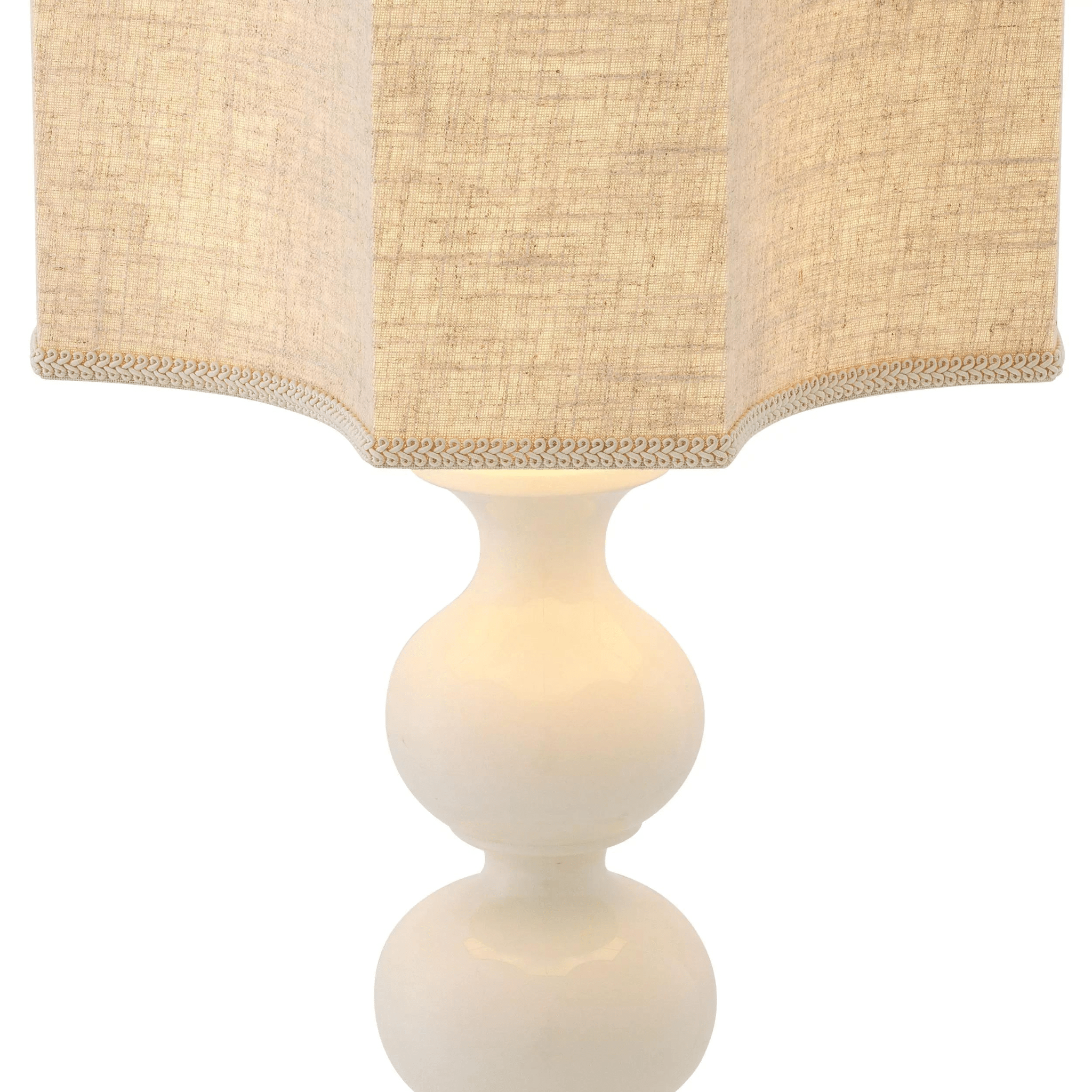 Mabel Table Lamp - Crackled White | Travertine - Eichholtz - Luxury Lighting BoutiqueTable LampEichholtz