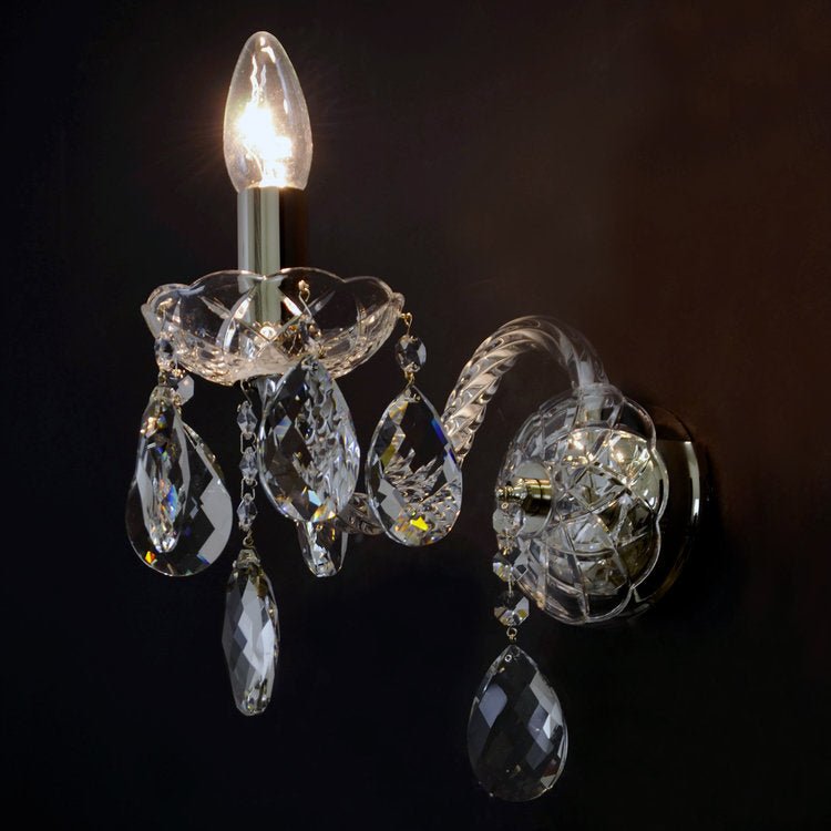 Maniera 1 Crystal Glass Wall Lights (Gold/Silver) - Wranovsky - Luxury Lighting BoutiqueTraditional Crystal ChandeliersWranovsky