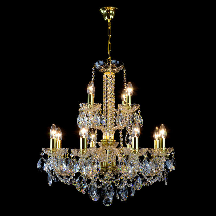 Maniera 12 Crystal Glass Chandelier (Alpha/Beta/Gamma) - Wranovsky - Luxury Lighting Boutique