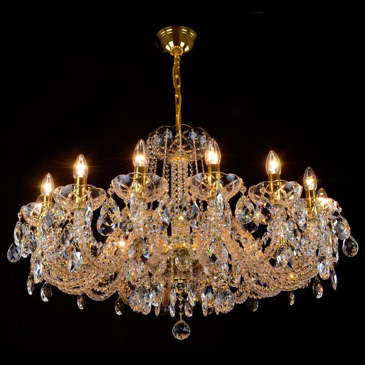 Maniera 16 Crystal Glass Chandelier (Gold/Silver) - Wranovsky - Luxury Lighting BoutiqueTraditional Crystal ChandeliersWranovsky