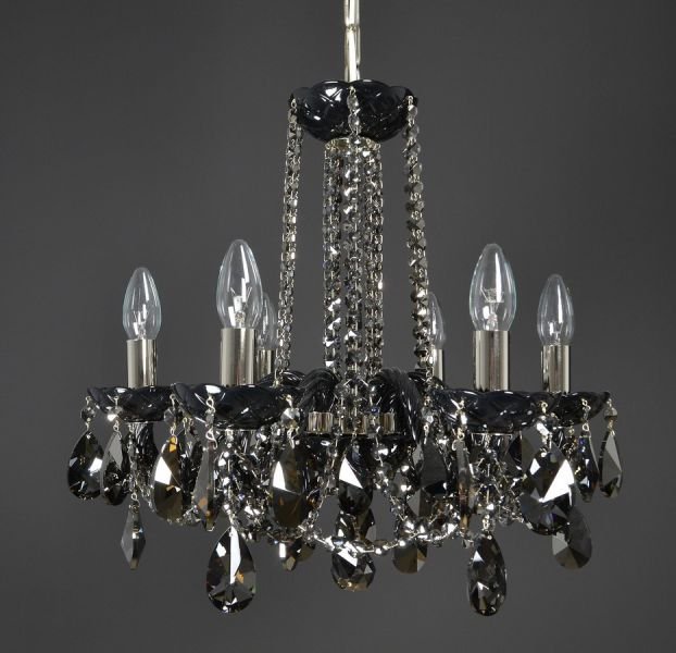 Maniera 6 Crystal Glass Chandelier (Gold/Silver) - Wranovsky - Luxury Lighting BoutiqueTraditional Crystal ChandeliersWranovsky