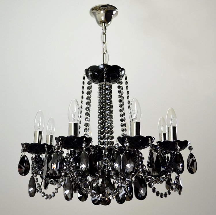 Maniera 8 Crystal Glass Chandelier (Gold/Silver) - Wranovsky - Luxury Lighting Boutique