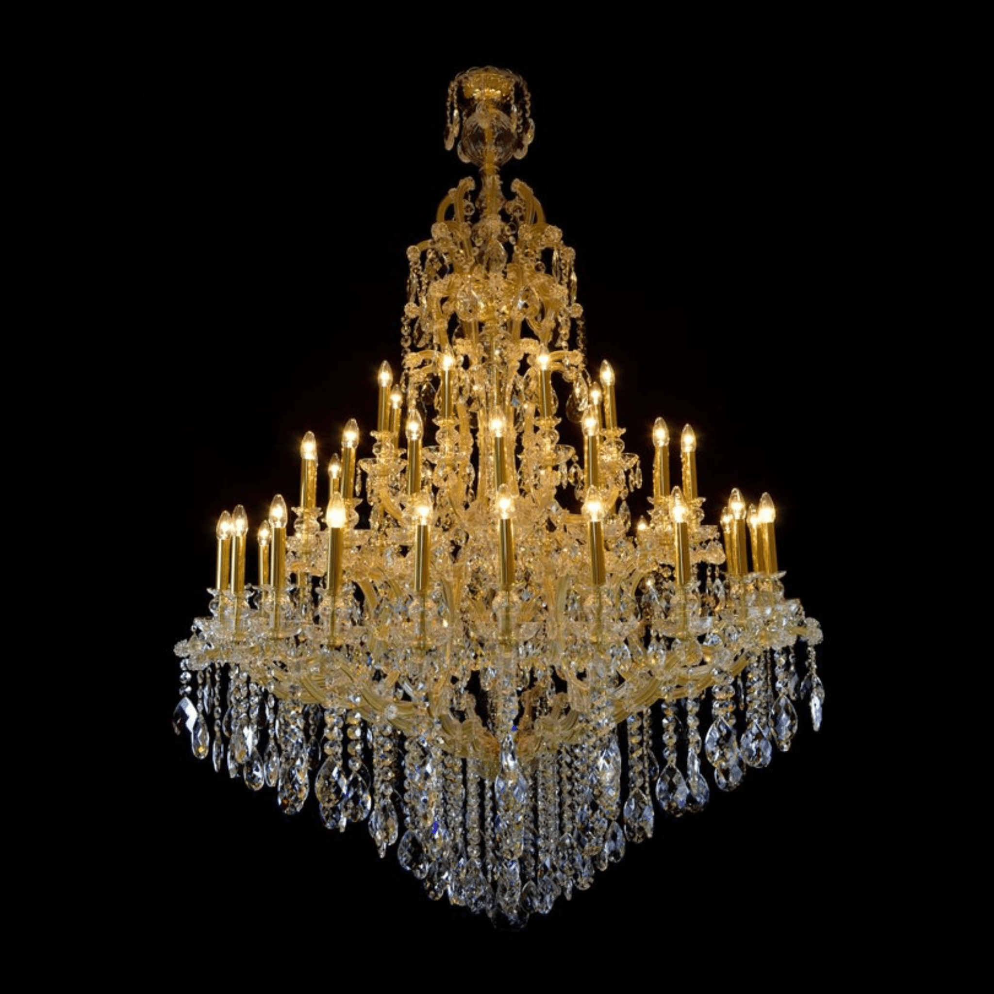 Maria Theresa 48 Crystal Glass Chandelier - Beta Gold - Wranovsky - Luxury Lighting BoutiqueChandelierWranovsky