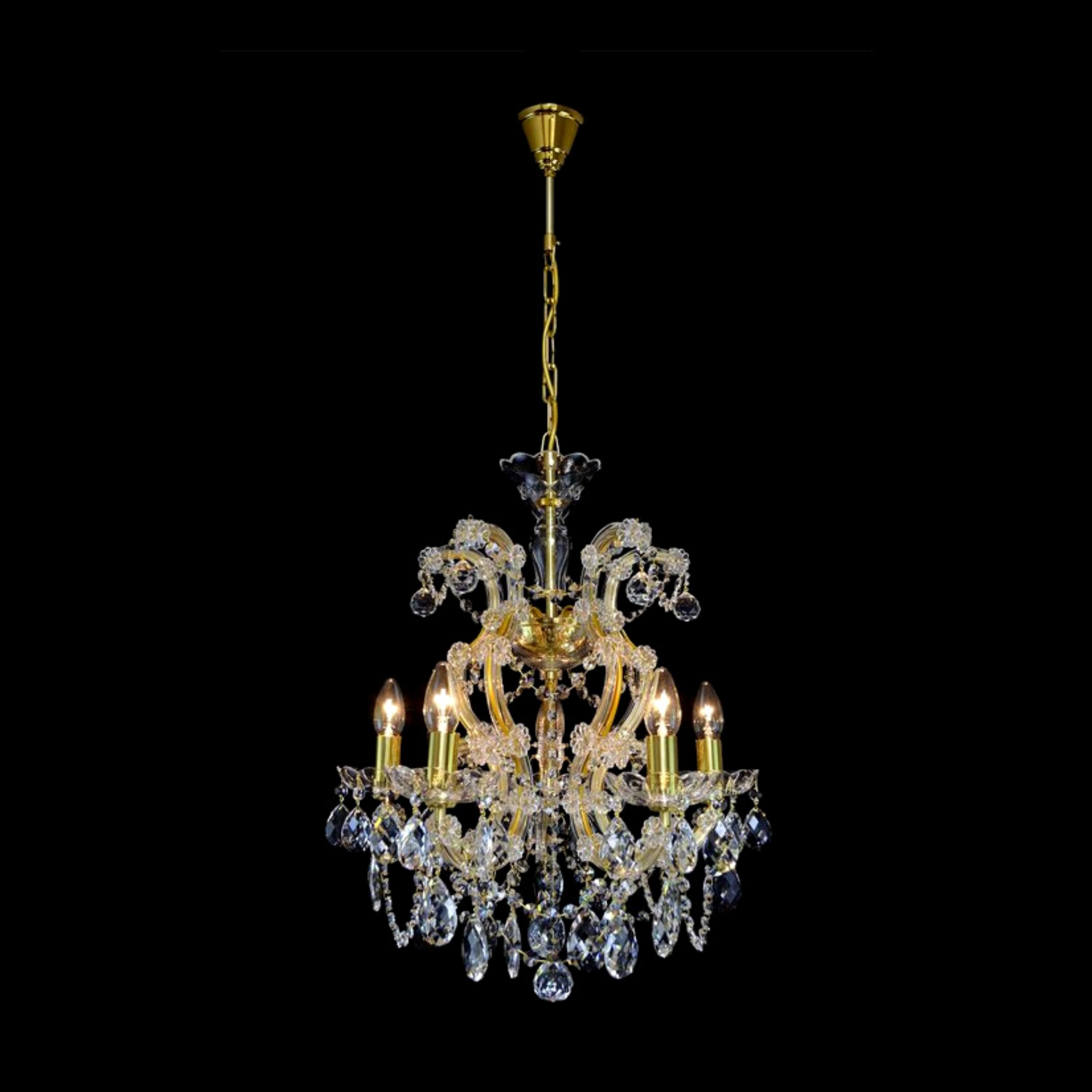 Maria Theresa 5 Crystal Glass Chandelier - Wranovsky - Luxury Lighting Boutique