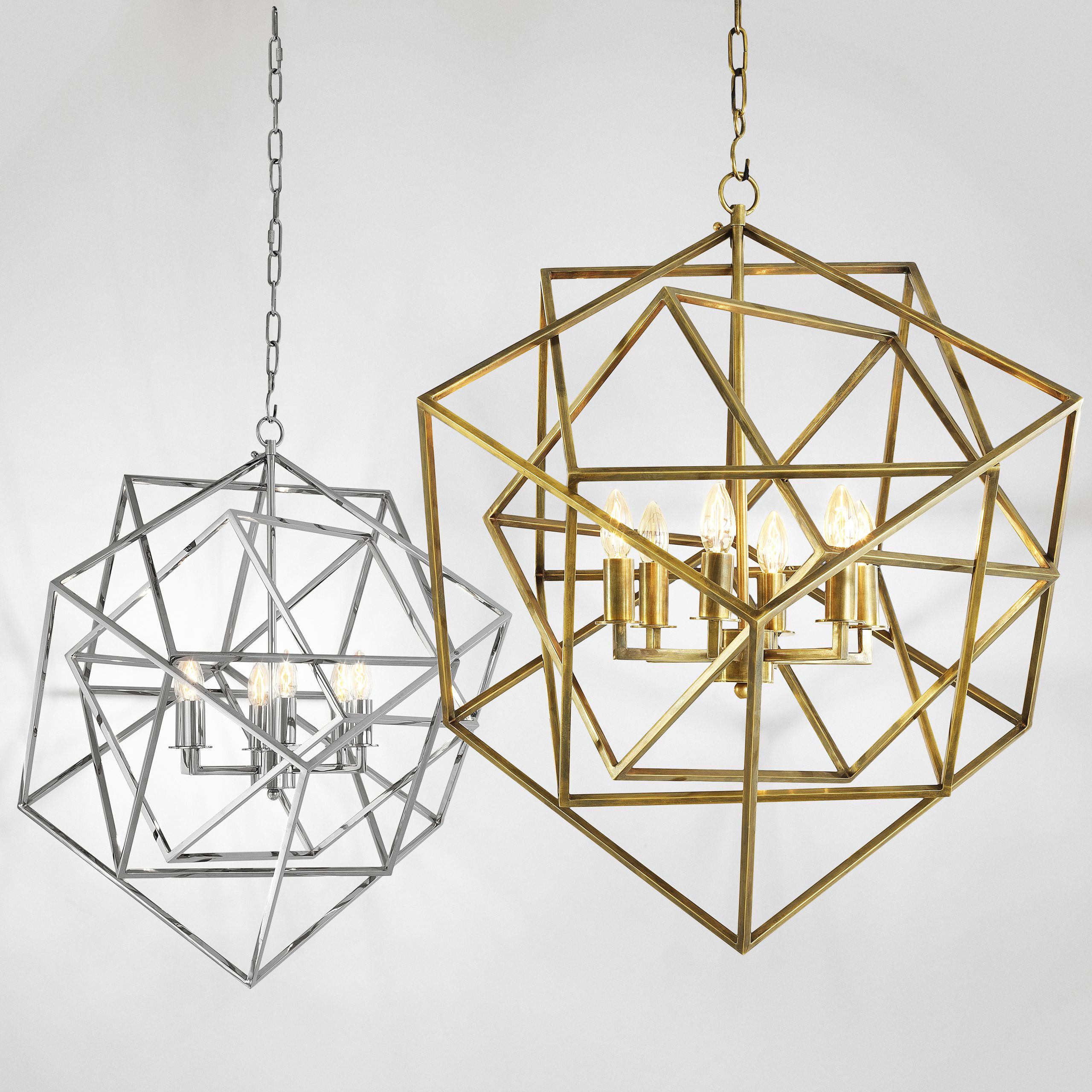 Matrix Lanterns - Nickel - Eichholtz - Luxury Lighting BoutiqueCeiling LightEichholtz