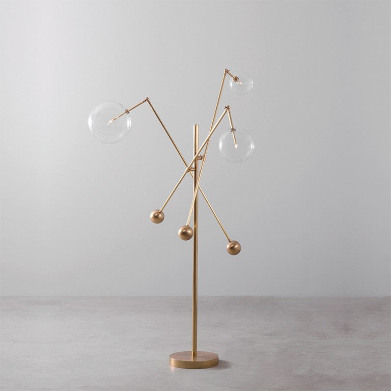 Milan 3 Arm Floor Lamp - Schwung - Luxury Lighting Boutique