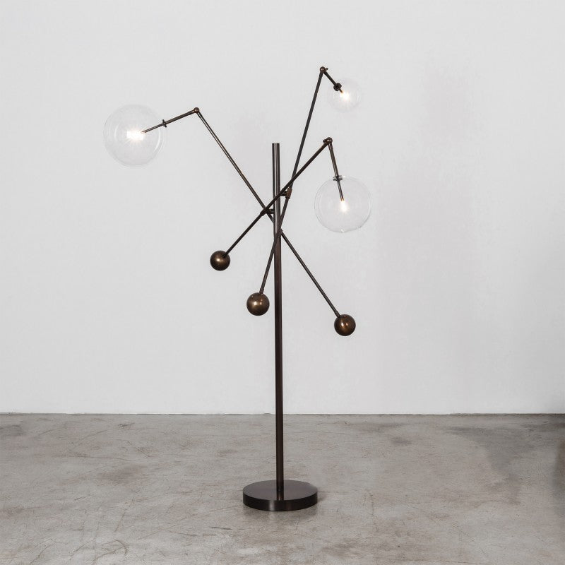 Milan 3 Arm Floor Lamp - Schwung - Luxury Lighting Boutique