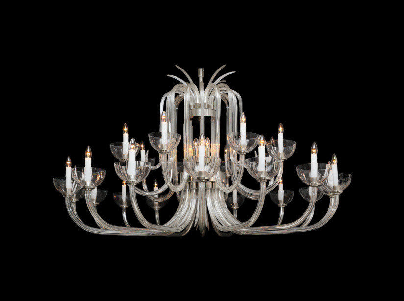 Modern 36 Light Crystal Chandelier - Glass LPS - Luxury Lighting Boutique