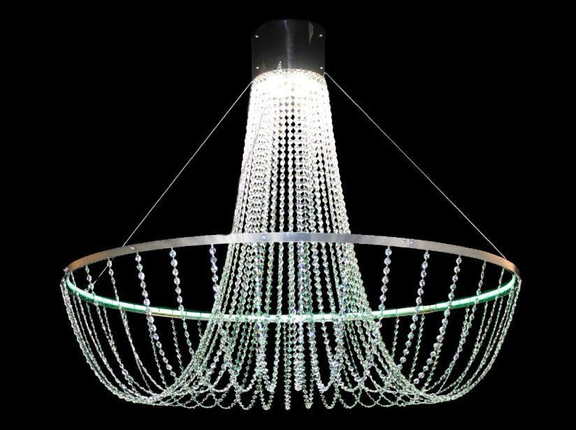 Modern RGB Crystal Basket Chandelier - Glass LPS - Luxury Lighting BoutiqueBasket & Pendant ChandeliersGlass LPS