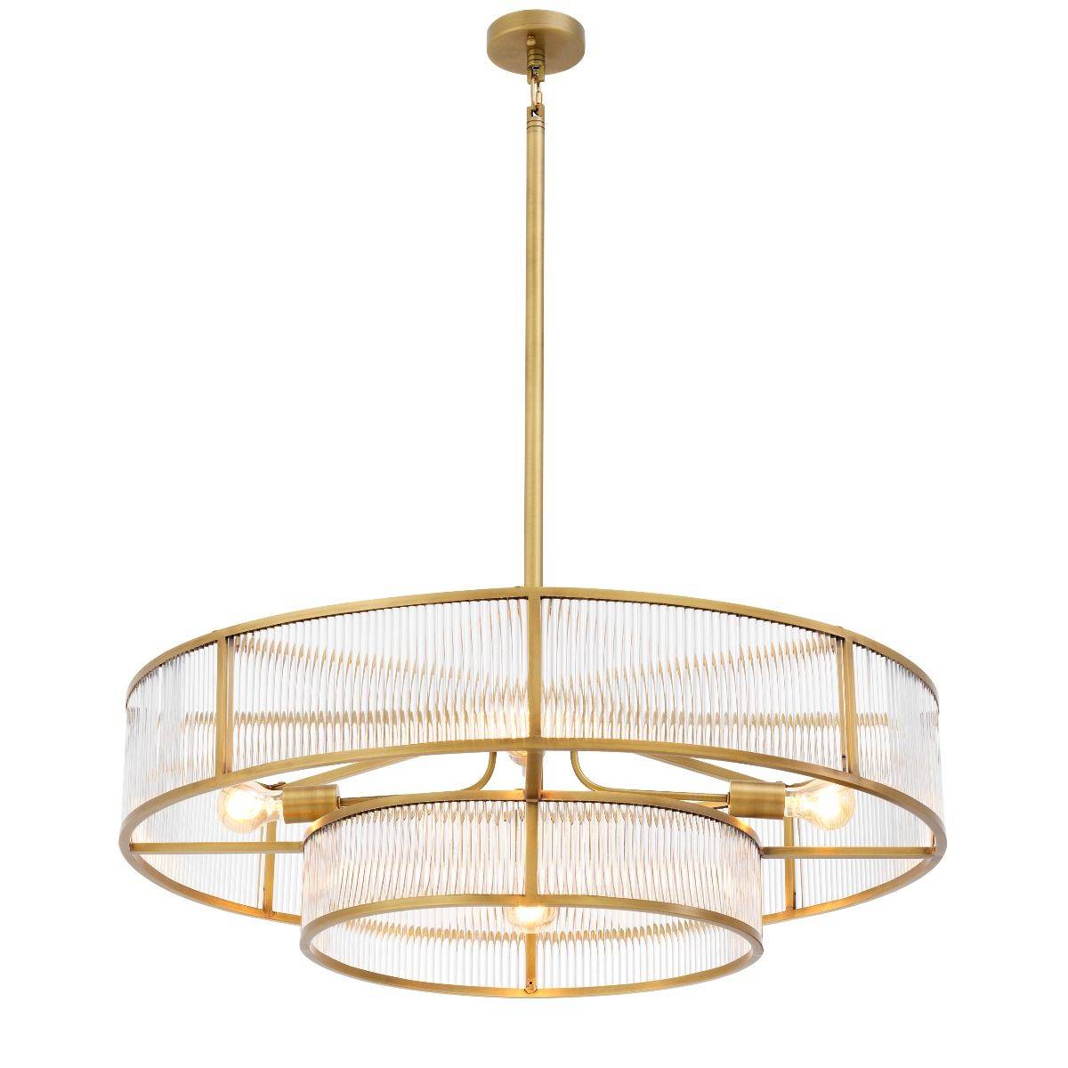 Montparnasse Modern Chandelier - Brass - Eichholtz - Luxury Lighting BoutiqueBrass/Metal ChandeliersEichholtz