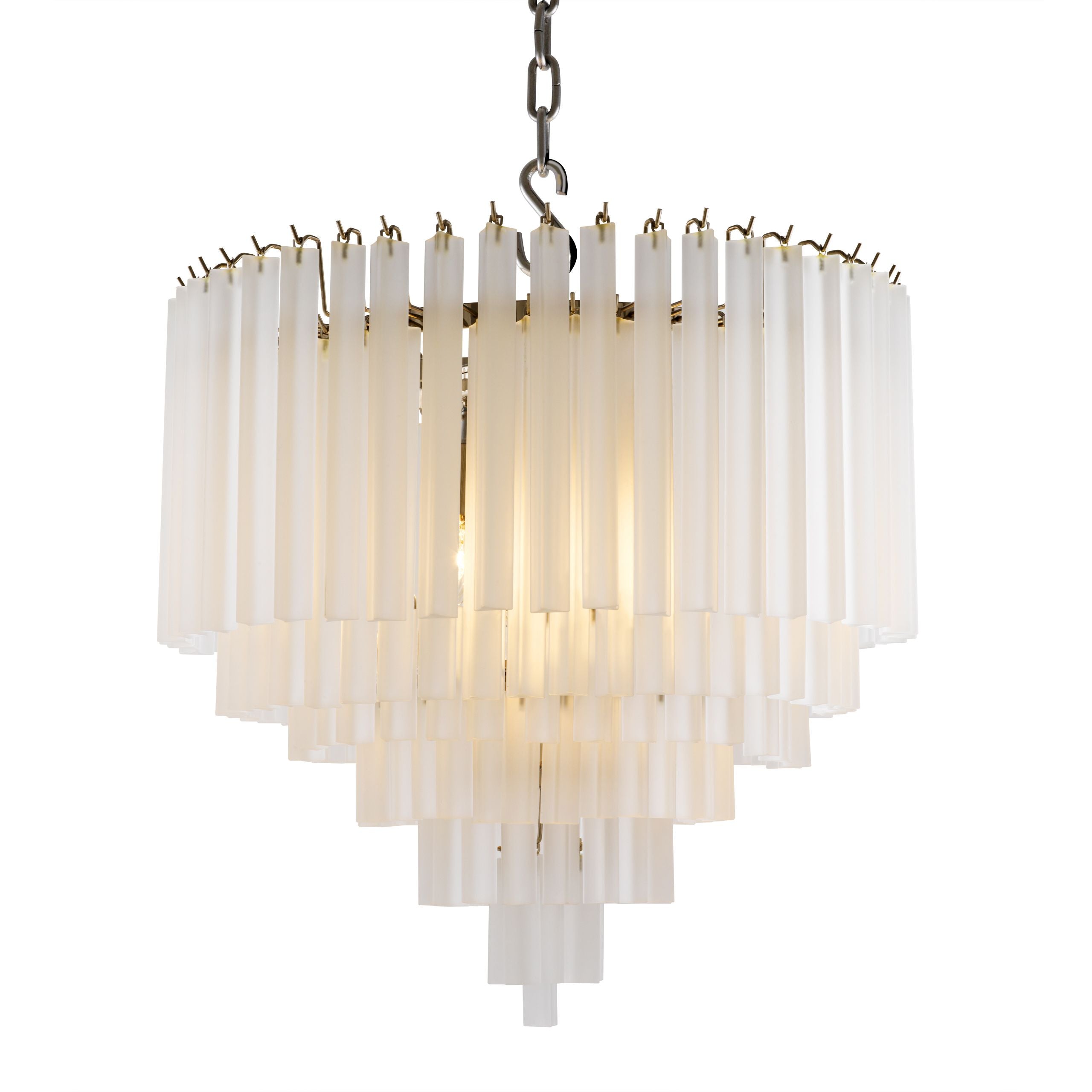 Nova Modern Glass Chandelier - Nickel - Eichholtz - Luxury Lighting BoutiqueCeiling LightEichholtz