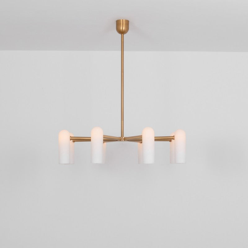 Odyssey Round Modern Brass Chandelier [S/M/L] - Schwung - Luxury Lighting Boutique