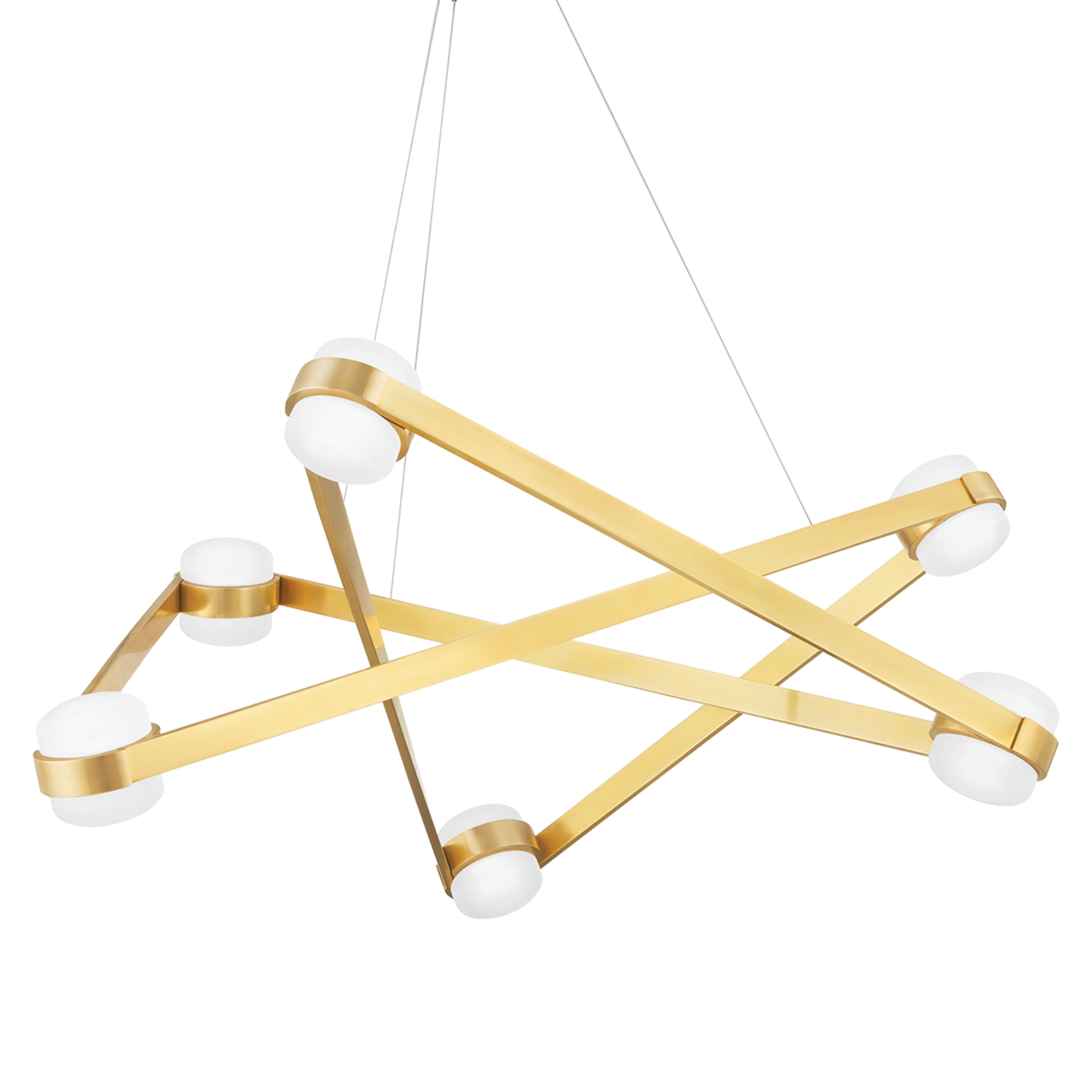 Orbit Chandelier (Aged Brass) 2738-AGB-CE - Hudson Valley - Luxury Lighting Boutique