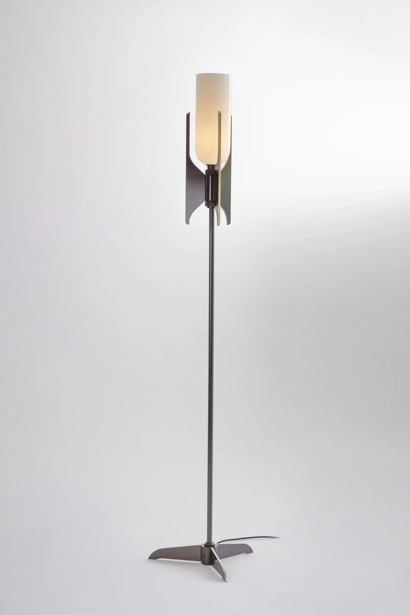 Pennon Floor Lamp (Brushed Brass/ Dark Bronze) - Luxury Lighting Boutique