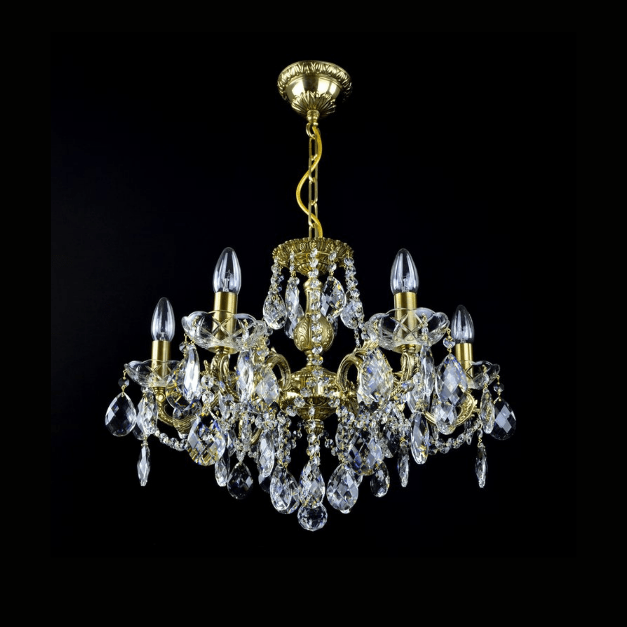 Phoenix 6 Brass Crystal Chandelier - Wranovsky - Luxury Lighting BoutiqueBrass/Metal ChandeliersWranovsky