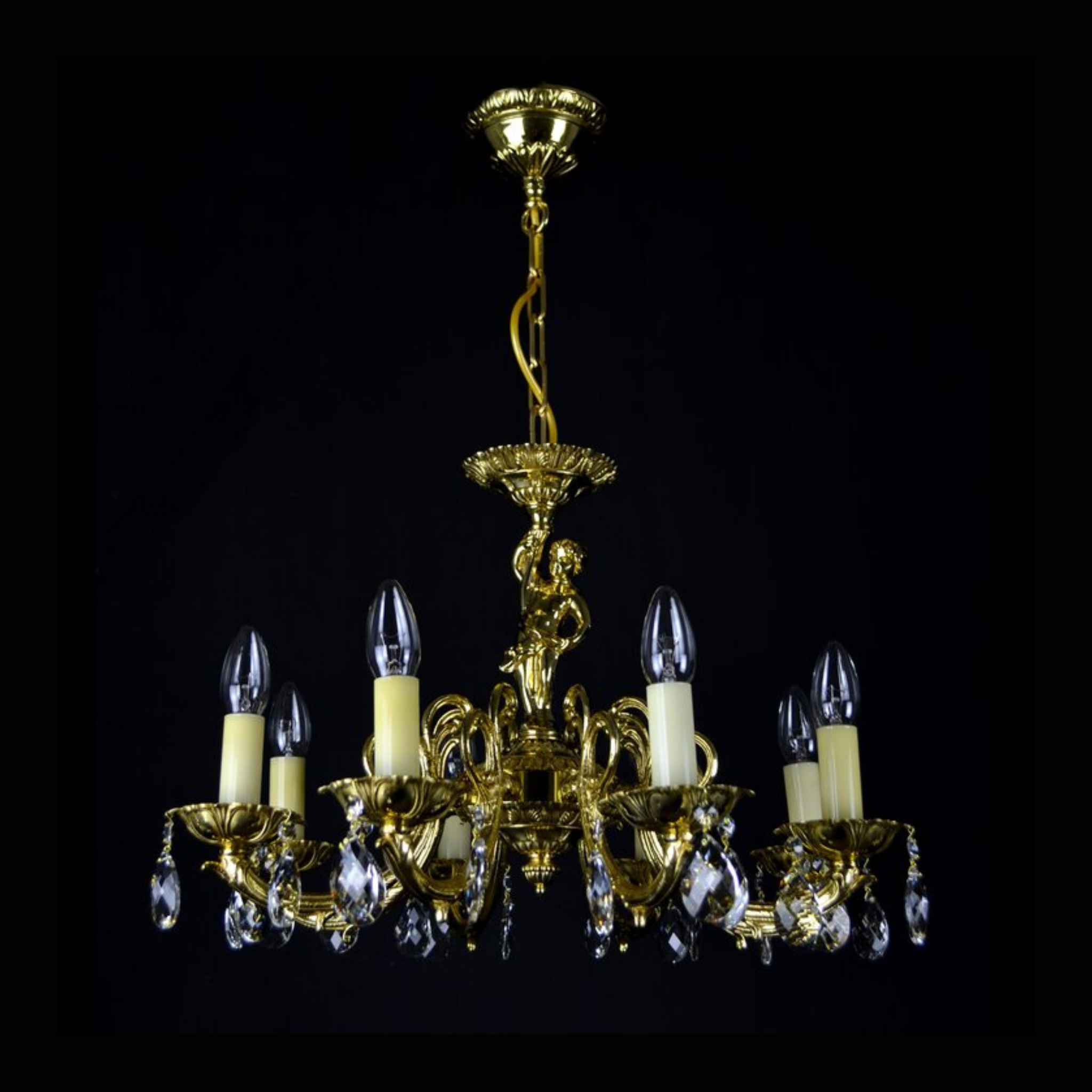 Pisces 8 Crystal Glass Chandelier - Wranovsky - Luxury Lighting Boutique