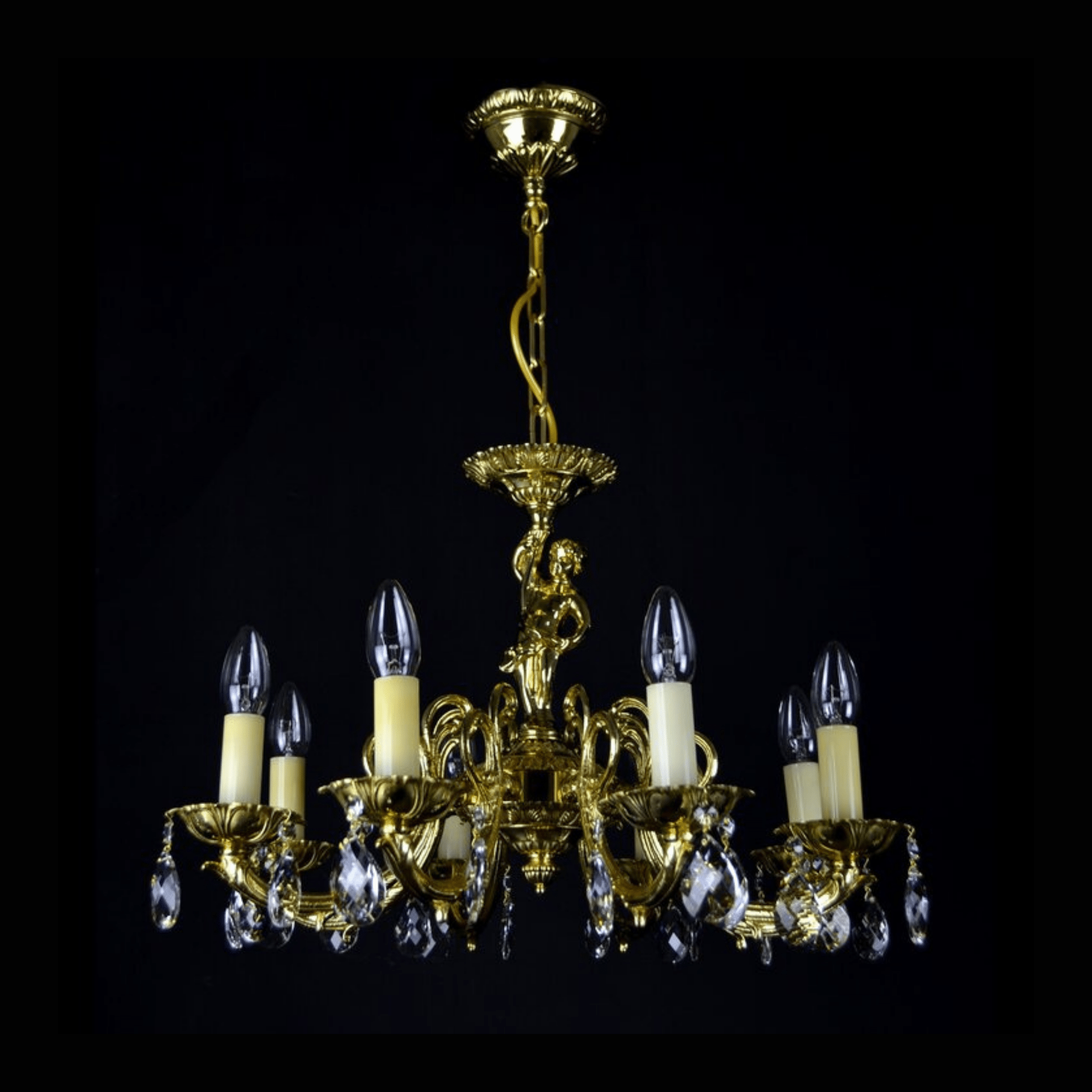 Pisces 8 Brass Crystal Chandelier - Wranovsky - Luxury Lighting BoutiqueBrass/Metal ChandeliersWranovsky