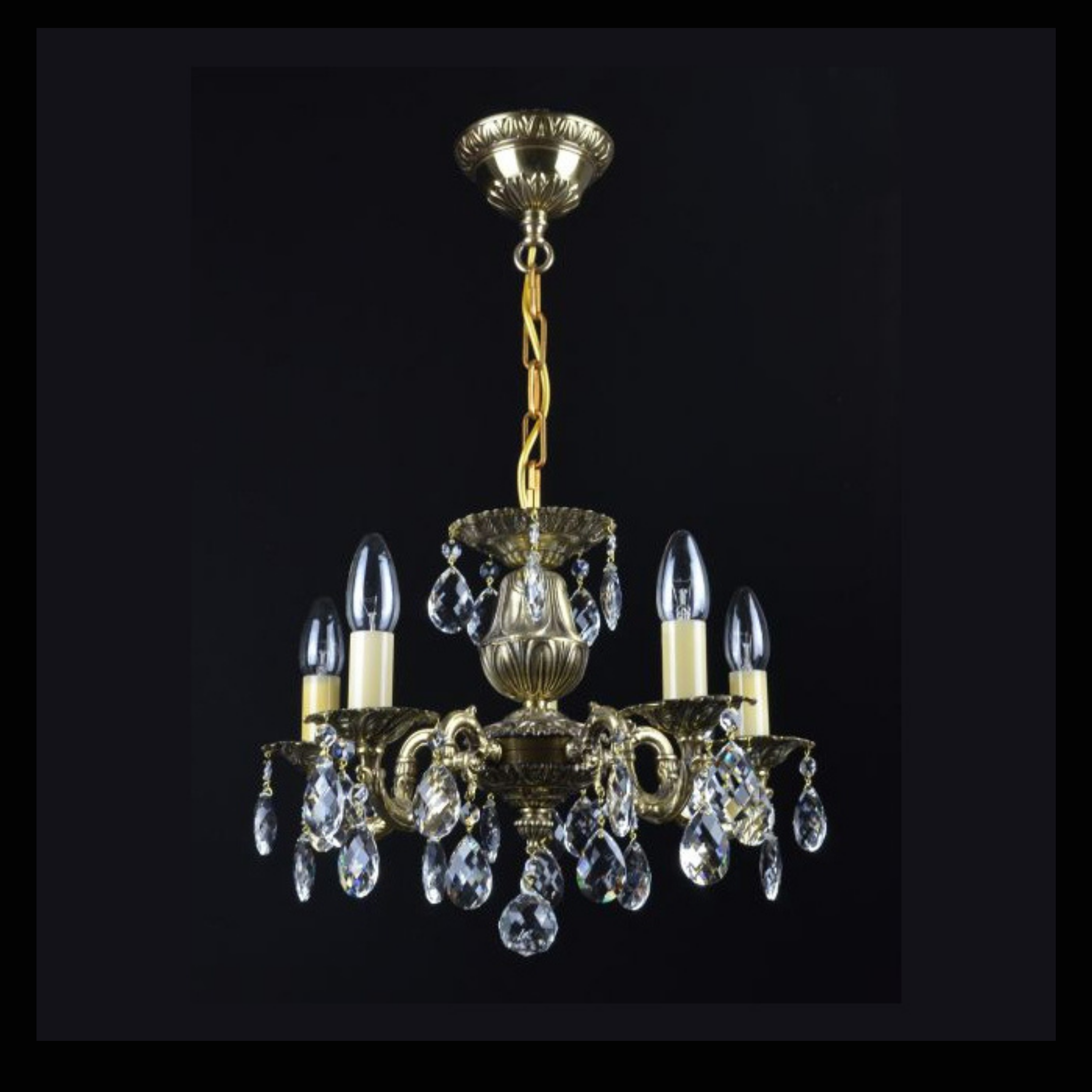 Pluto 5 Crystal Glass Chandelier - Wranovsky - Luxury Lighting Boutique