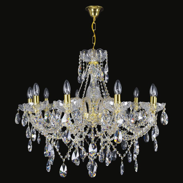 Portail 10 Crystal Glass Chandelier (Gold/Silver) - Wranovsky - Luxury Lighting BoutiqueTraditional Crystal ChandeliersWranovsky