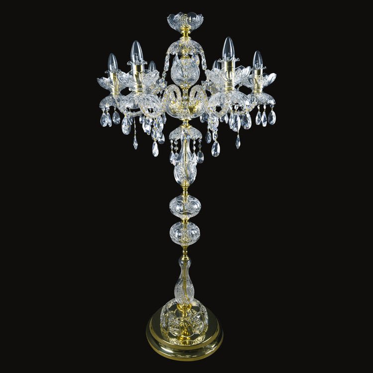 Portail 6 Floor Lamp (Gold/Silver) - Wranovsky - Luxury Lighting BoutiqueTraditional Crystal ChandeliersWranovsky