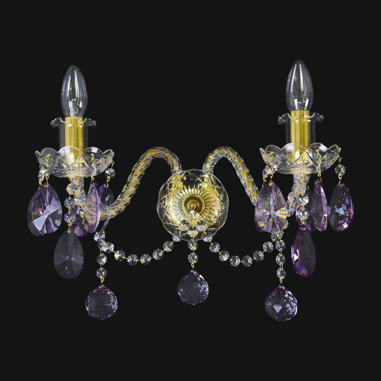 Precision 2 Crystal Glass Wall Light (Gold/Silver) - Wranovsky - Luxury Lighting BoutiqueWranovsky