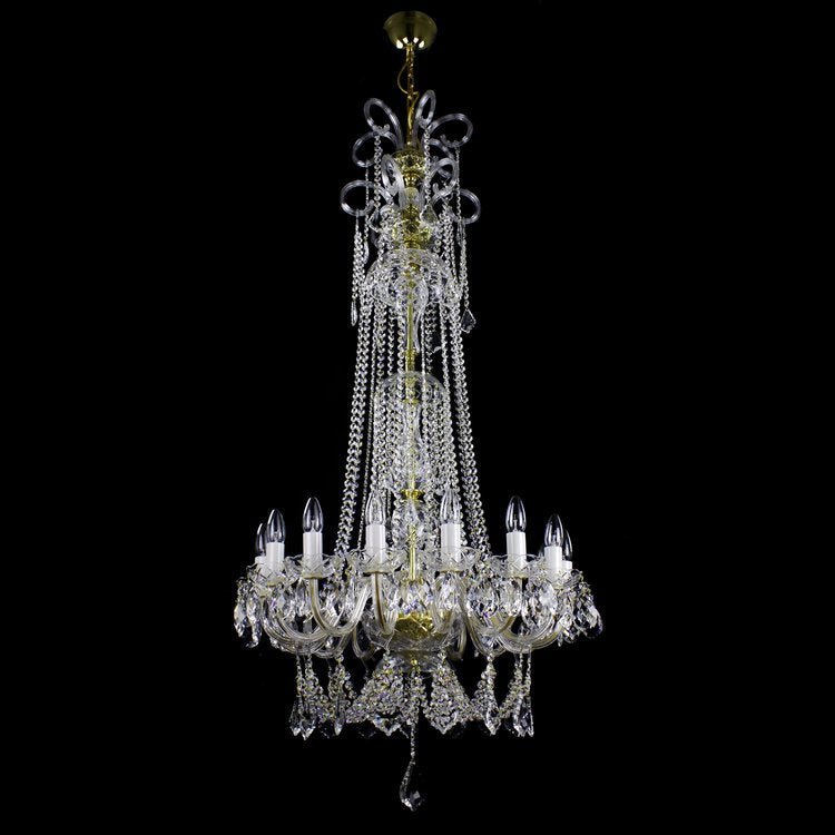 Princesse 15 Gold/Silver Crystal Glass Chandelier - Wranovsky - Luxury Lighting BoutiqueWranovsky
