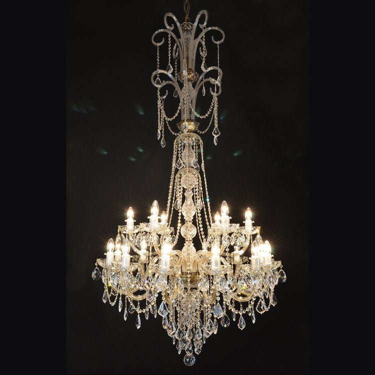 Princesse 18 Gold/Silver Crystal Glass Chandelier - Wranovsky - Luxury Lighting BoutiqueWranovsky