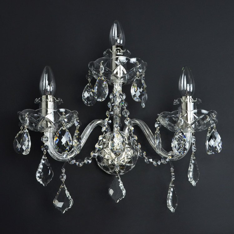 Princesse 3 Wall Light (Gold/Silver) - Wranovsky - Luxury Lighting BoutiqueWranovsky