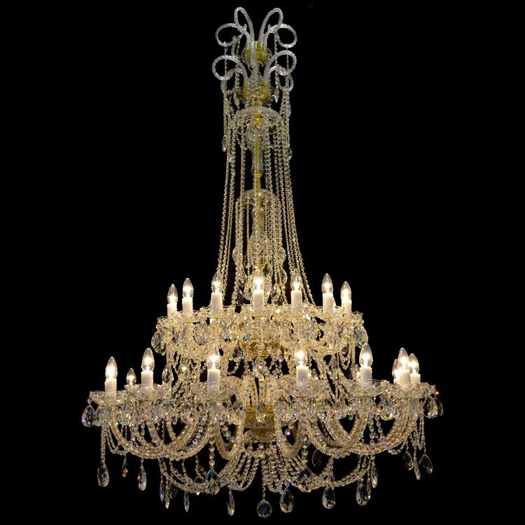 Princesse 30 Crystal Glass Chandelier (Gold/Silver) - Wranovsky - Luxury Lighting BoutiqueWranovsky