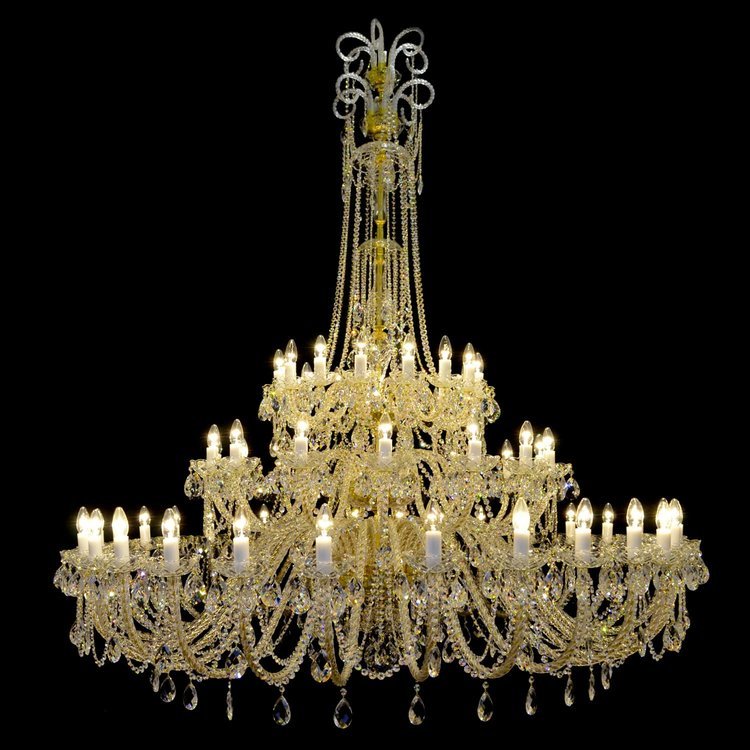 Princesse 60 Light Crystal Chandelier (Alpha Gold/Silver) - Wranovsky - Luxury Lighting BoutiqueTraditional Crystal ChandeliersWranovsky