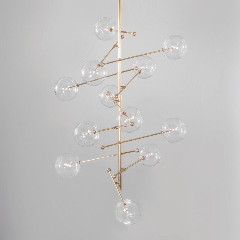 RD15 12 - Light Modern Brass Chandelier - Schwung - Luxury Lighting BoutiqueBrass/Metal ChandeliersSchwung