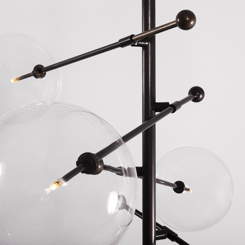 RD15 12-Light Modern Brass Chandelier - Schwung - Luxury Lighting Boutique