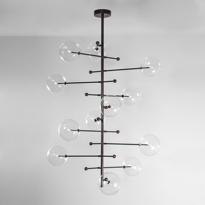 RD15 12-Light Modern Brass Chandelier - Schwung - Luxury Lighting Boutique