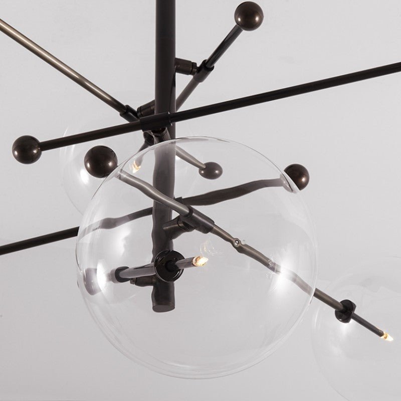 RD15 6 - Light Modern Brass Chandelier - Schwung - Luxury Lighting BoutiqueBrass/Metal ChandeliersSchwung