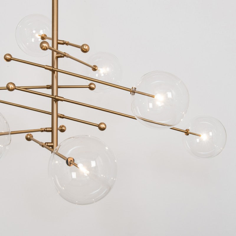 RD15 8-Light Modern Brass Chandelier - Schwung - Luxury Lighting Boutique