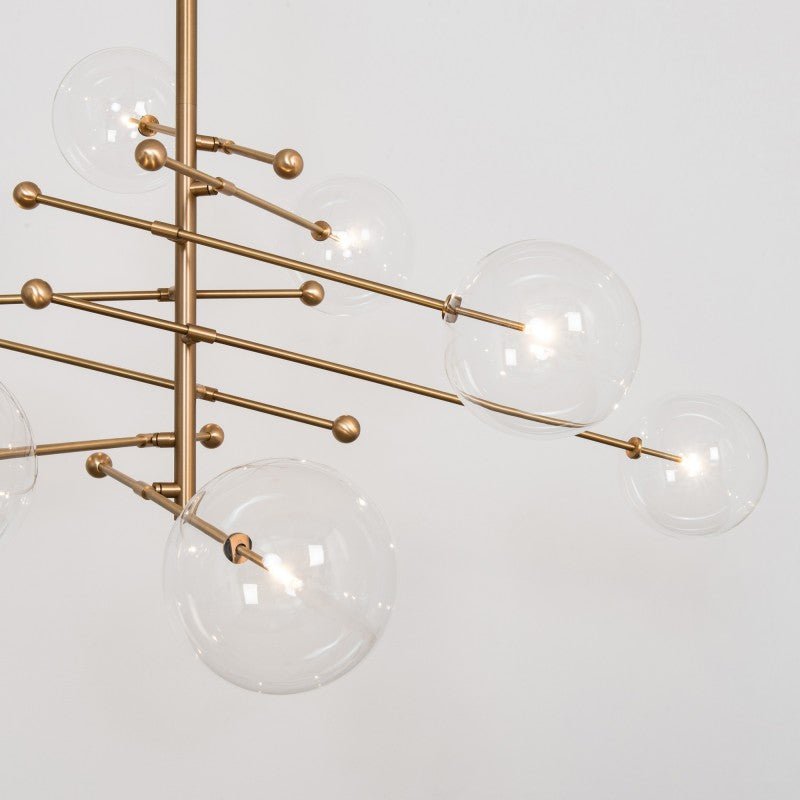 RD15 8 - Light Modern Brass Chandelier - Schwung - Luxury Lighting BoutiqueBrass/Metal ChandeliersSchwung