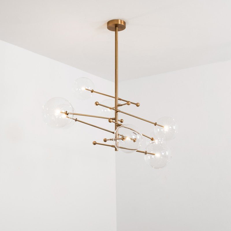 RD15 8 - Light Modern Brass Chandelier - Schwung - Luxury Lighting BoutiqueBrass/Metal ChandeliersSchwung