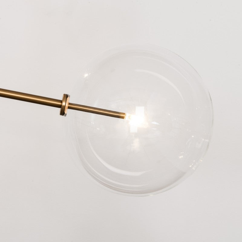 RD15 8-Light Modern Brass Chandelier - Schwung - Luxury Lighting Boutique