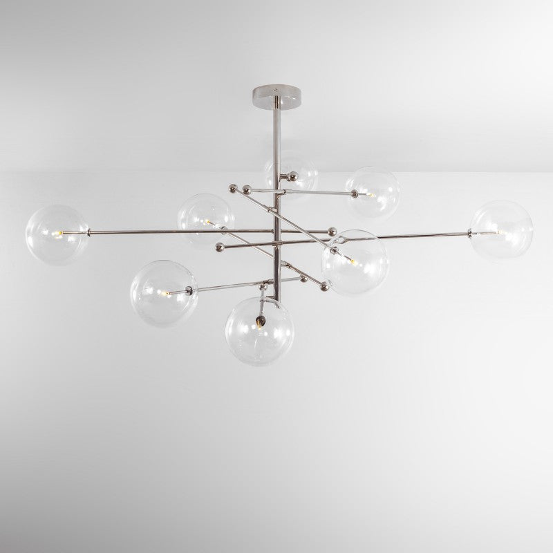 RD15 8-Light Modern Brass Chandelier - Schwung - Luxury Lighting Boutique