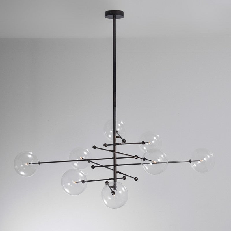 RD15 8-Light Modern Brass Chandelier - Schwung - Luxury Lighting Boutique